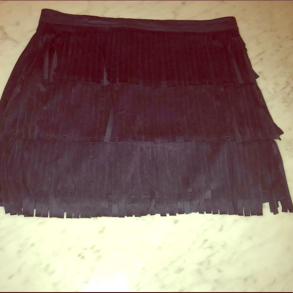 Saks Fifth Avenue Soft Fringe Mini-Skirt